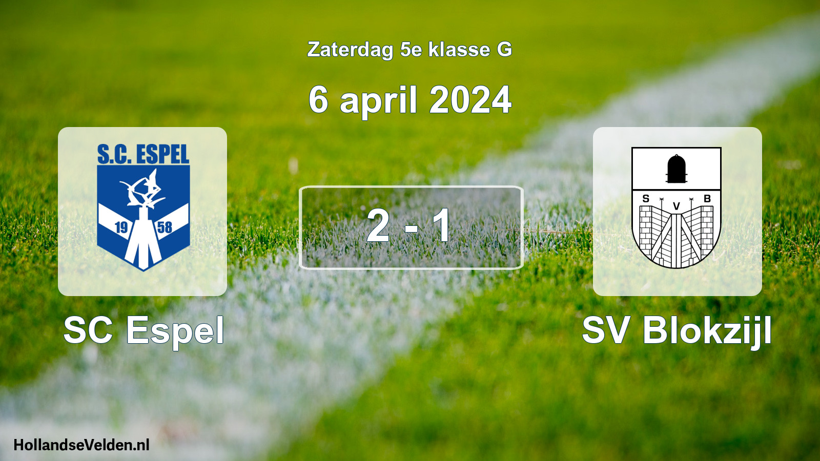 Total number of matches played: SC Espel - SV Blokzijl 2 - 1 (6 April 2024)