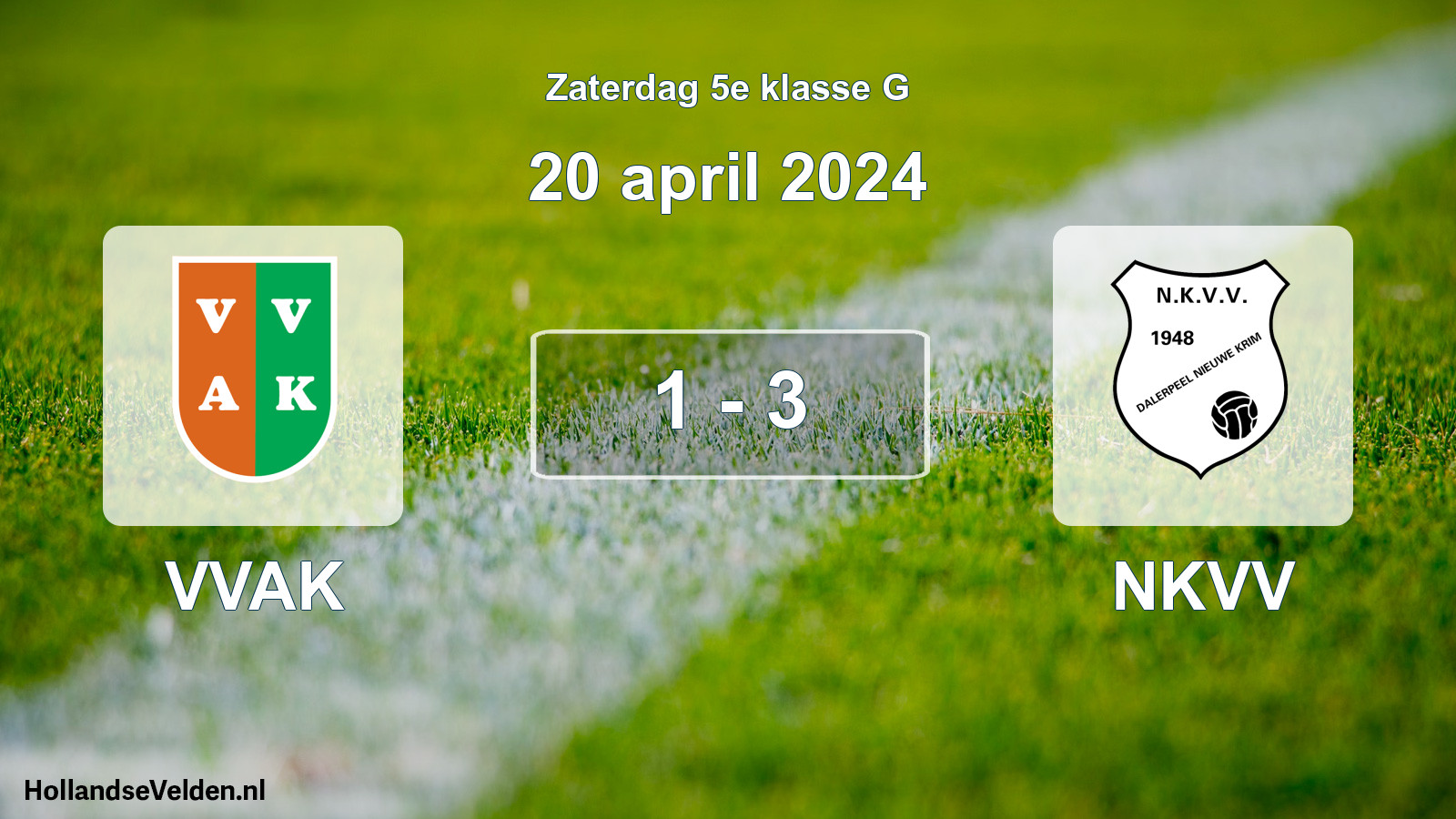 Total number of matches played: VVAK - NKVV 1 - 3 (20 April 2024)
