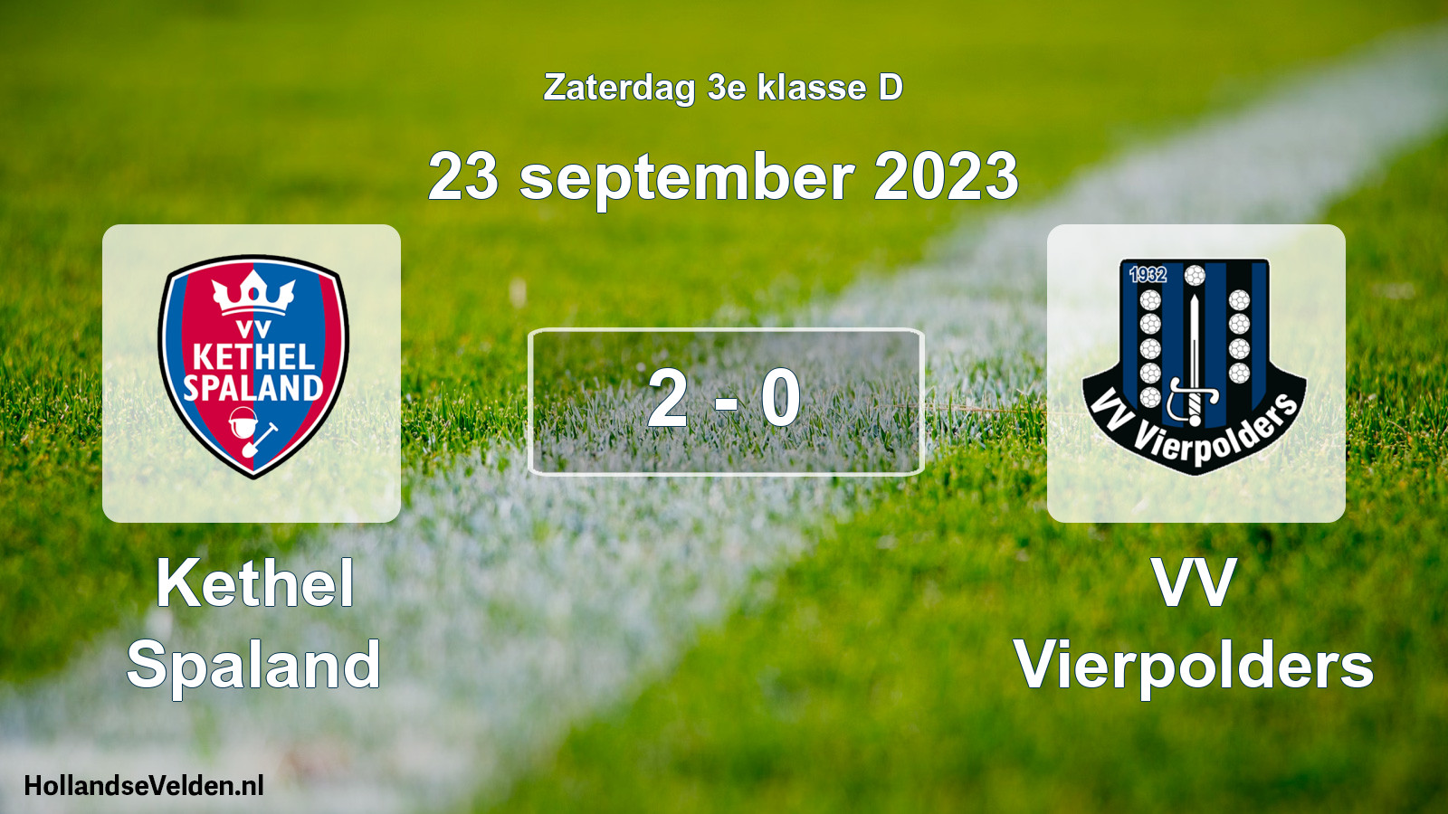 Total number of matches played: Kethel Spaland - VV Vierpolders 2 - 0 (23 September 2023)