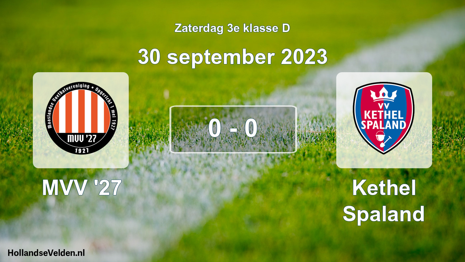 Total number of matches played: MVV '27 - Kethel Spaland 0 - 0 (30 September 2023)