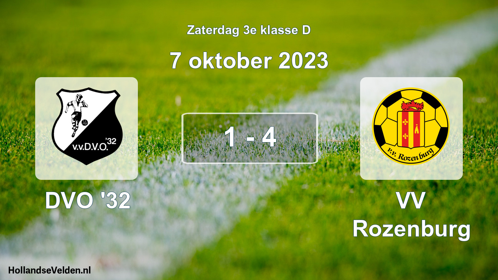 Total number of matches played: DVO '32 - VV Rozenburg 1 - 4 (7 October 2023)