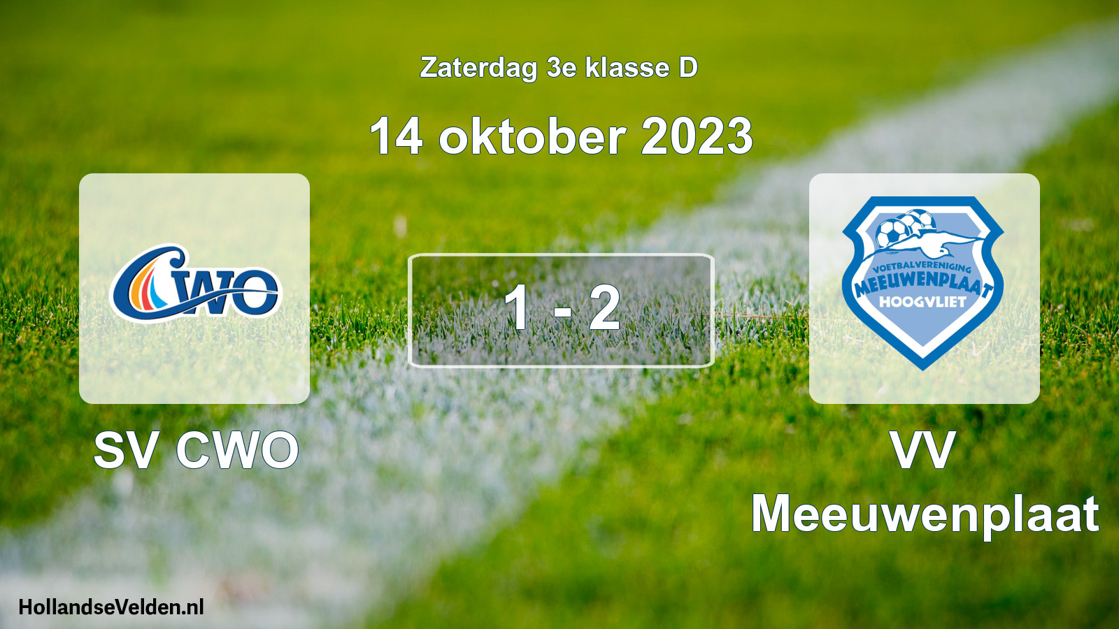 Total number of matches played: SV CWO - VV Meeuwenplaat 1 - 2 (14 October 2023)