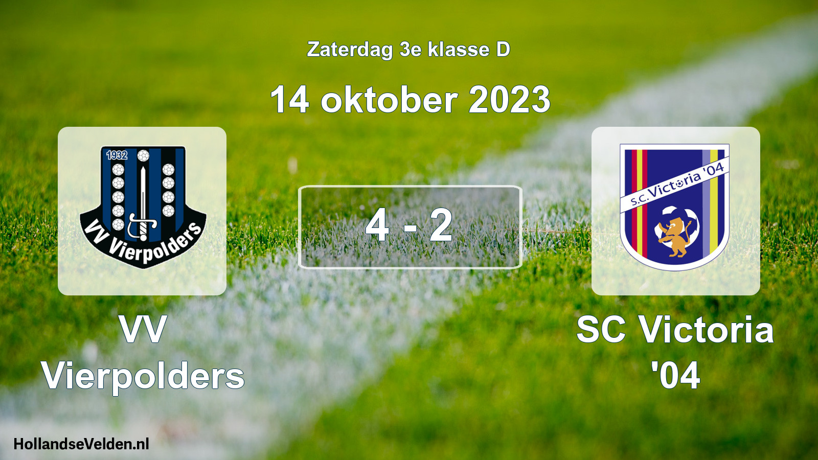 Total number of matches played: VV Vierpolders - SC Victoria '04 4 - 2 (14 October 2023)