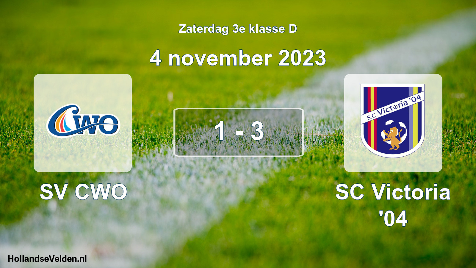 Total number of matches played: SV CWO - SC Victoria '04 1 - 3 (4 November 2023)