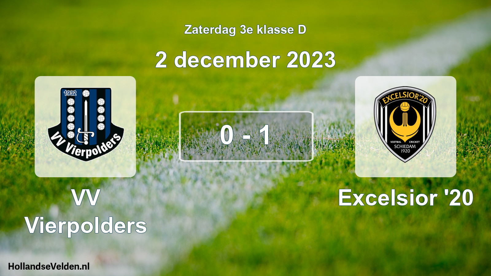 Total number of matches played: VV Vierpolders - Excelsior '20 0 - 1 (2 December 2023)