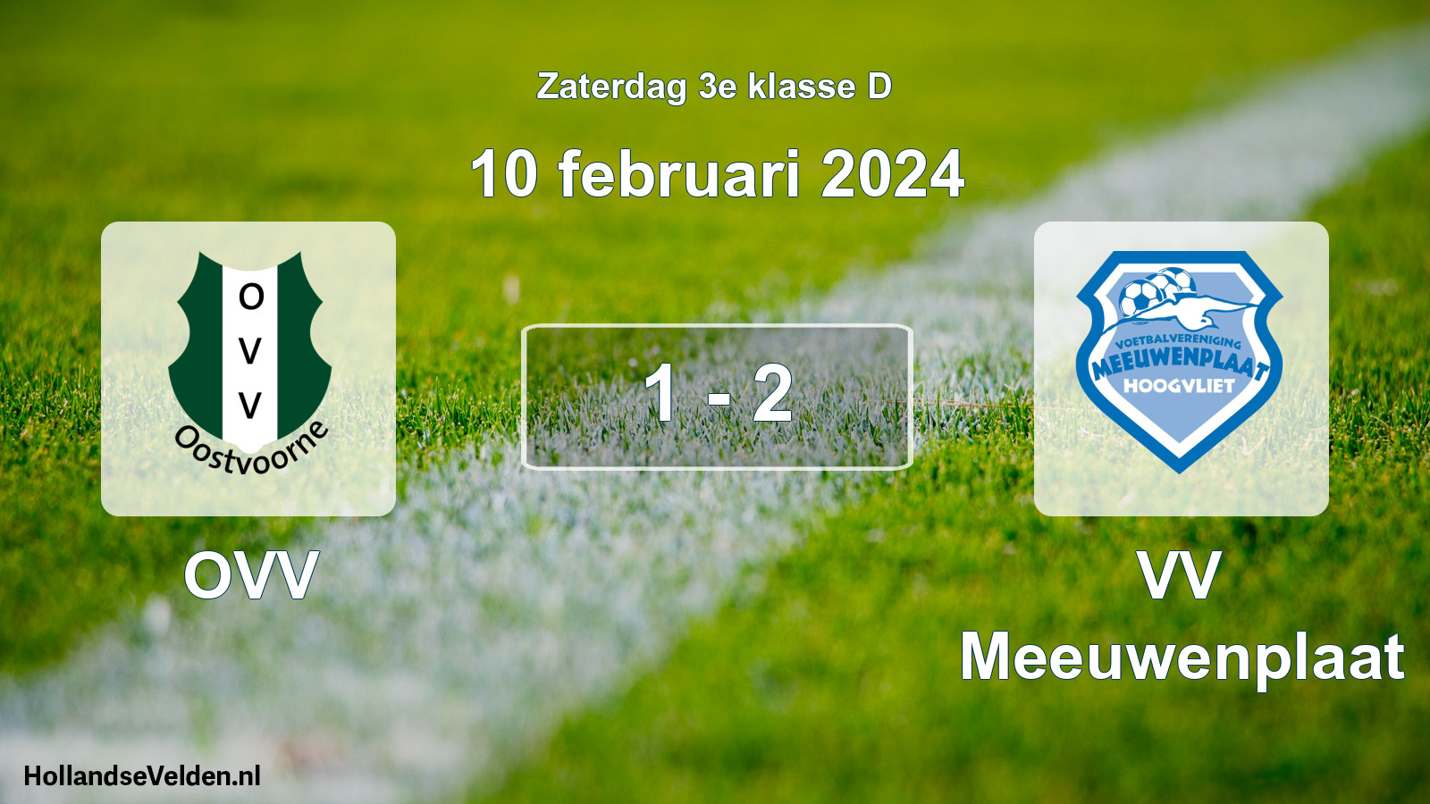 Total number of matches played: OVV - VV Meeuwenplaat 1 - 2 (10 February 2024)