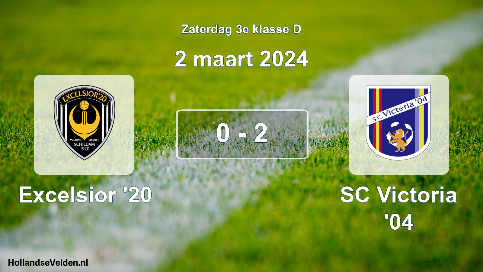 Total number of matches played: Excelsior '20 - SC Victoria '04 0 - 2 (2 March 2024)