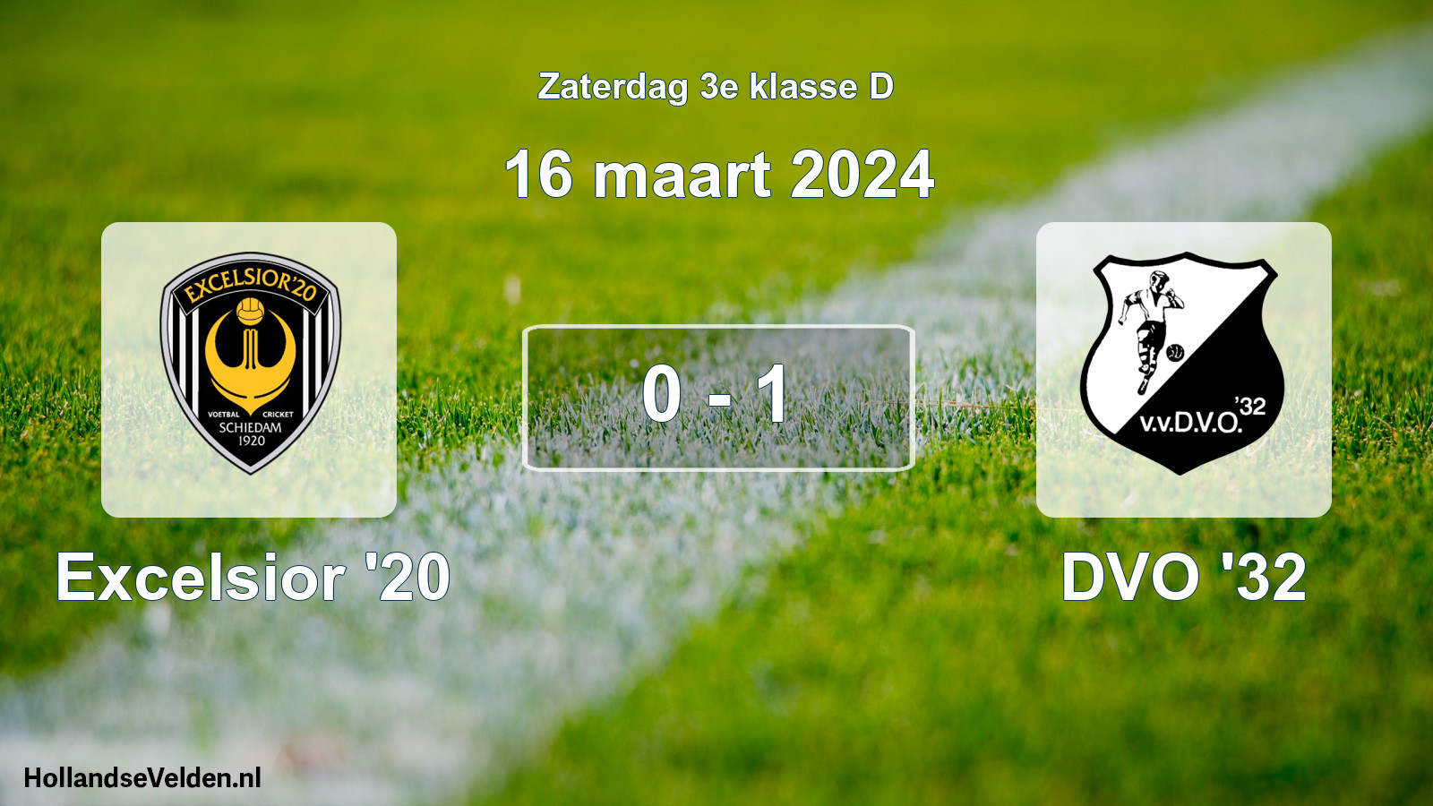 Total number of matches played: Excelsior '20 - DVO '32 0 - 1 (16 March 2024)