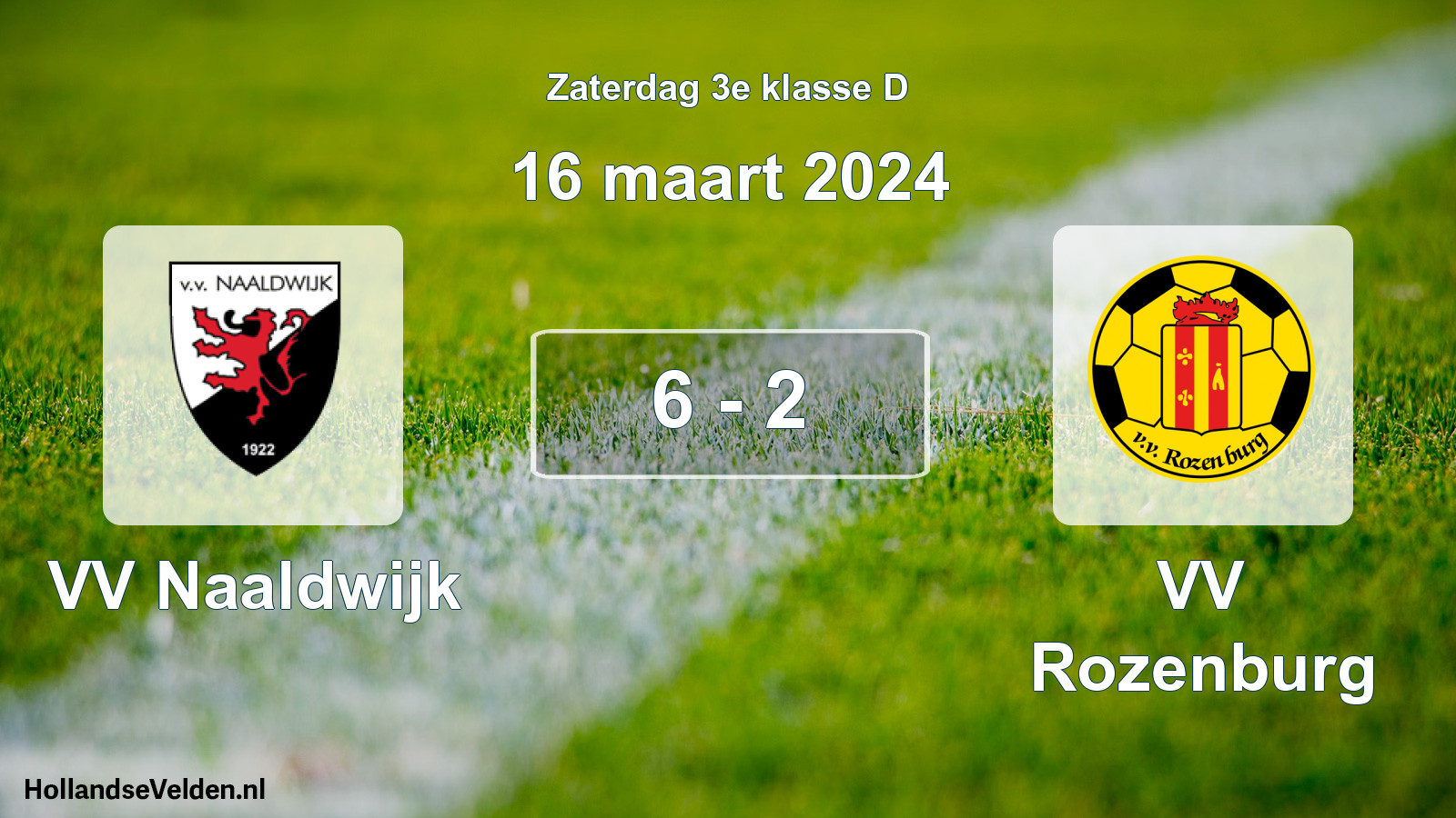 Total number of matches played: VV Naaldwijk - VV Rozenburg 6 - 2 (16 March 2024)