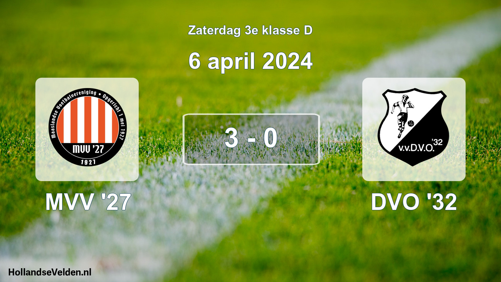 Total number of matches played: MVV '27 - DVO '32 3 - 0 (6 April 2024)