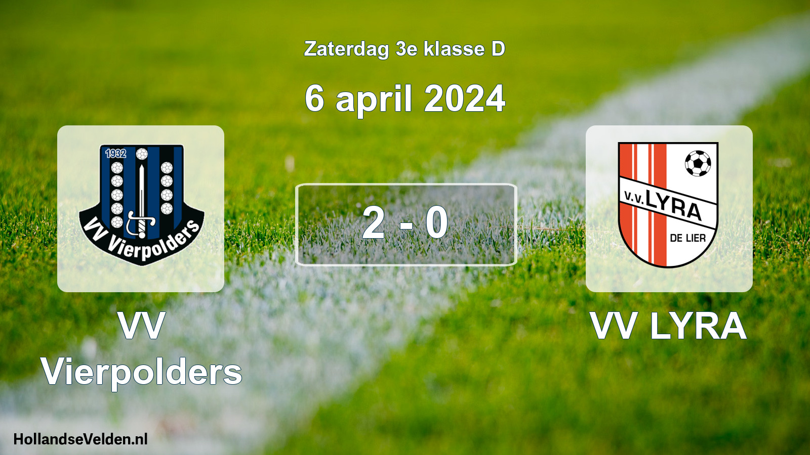 Total number of matches played: VV Vierpolders - VV LYRA 2 - 0 (6 April 2024)