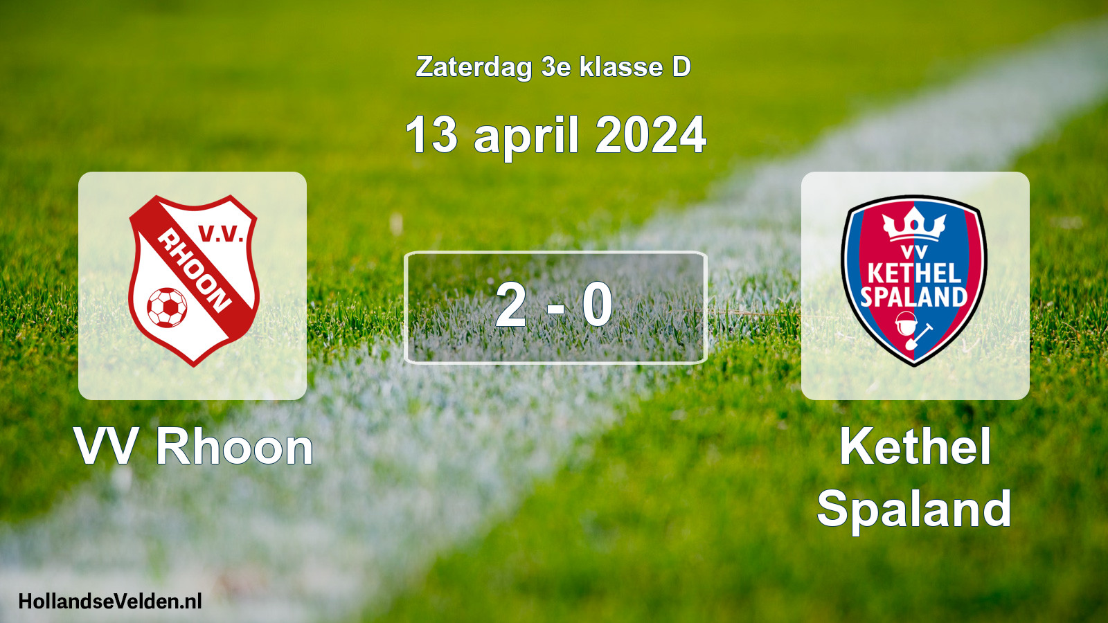 Total number of matches played: VV Rhoon - Kethel Spaland 2 - 0 (13 April 2024)