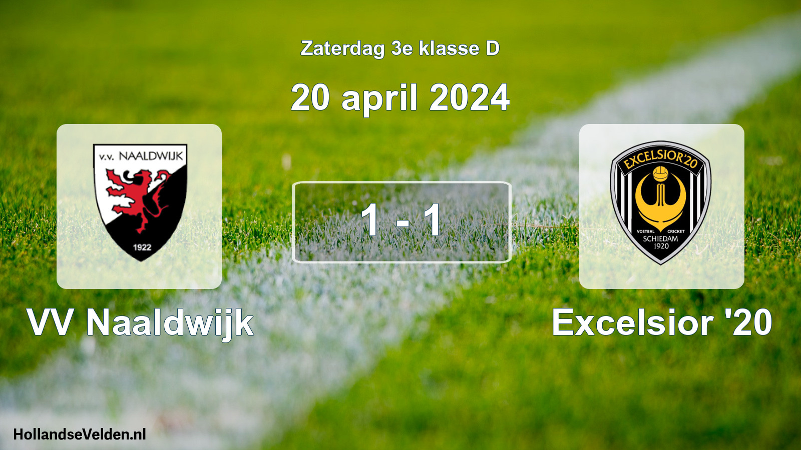 Total number of matches played: VV Naaldwijk - Excelsior '20 1 - 1 (20 April 2024)