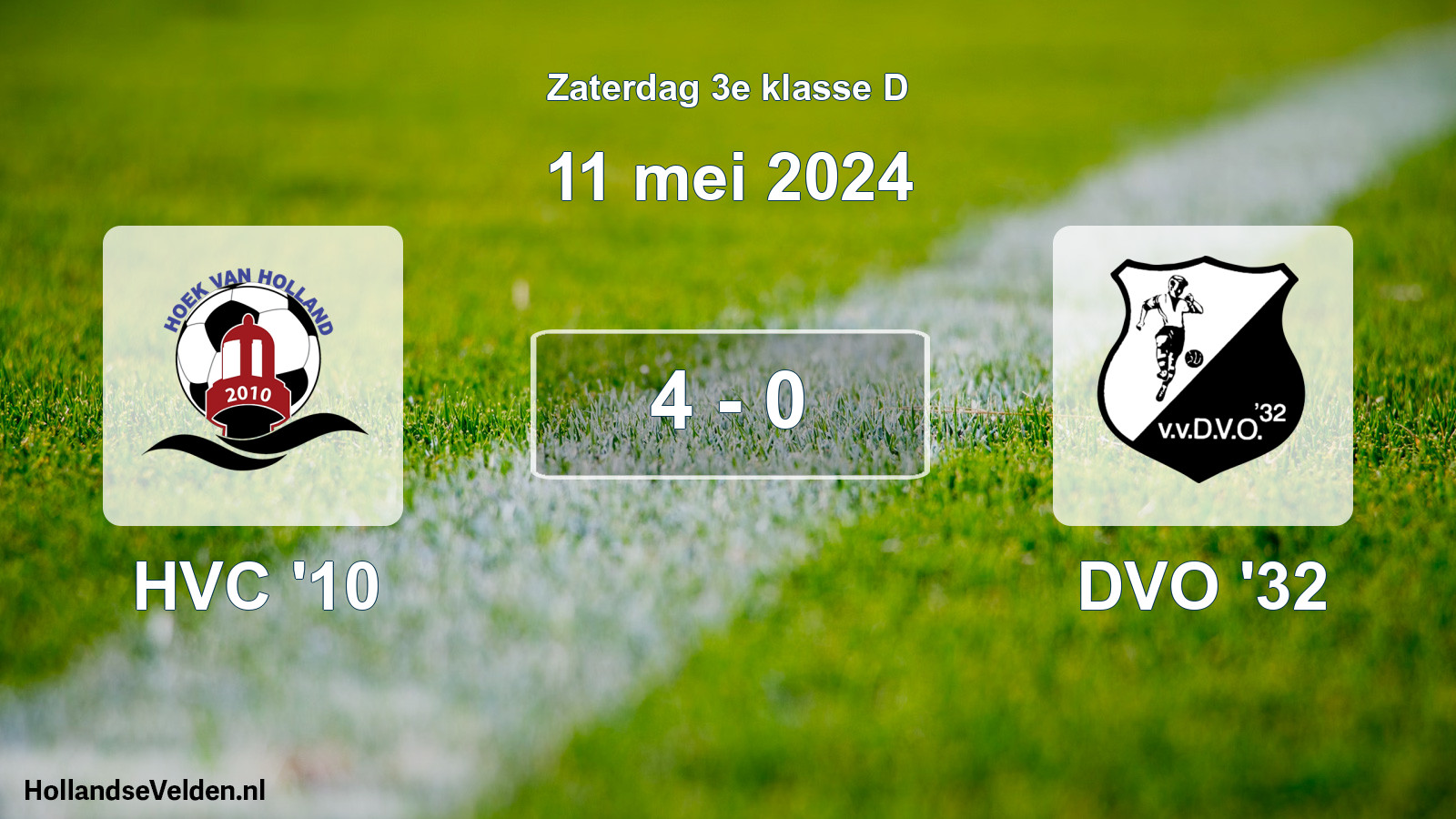 Total number of matches played: HVC '10 - DVO '32 4 - 0 (11 May 2024)