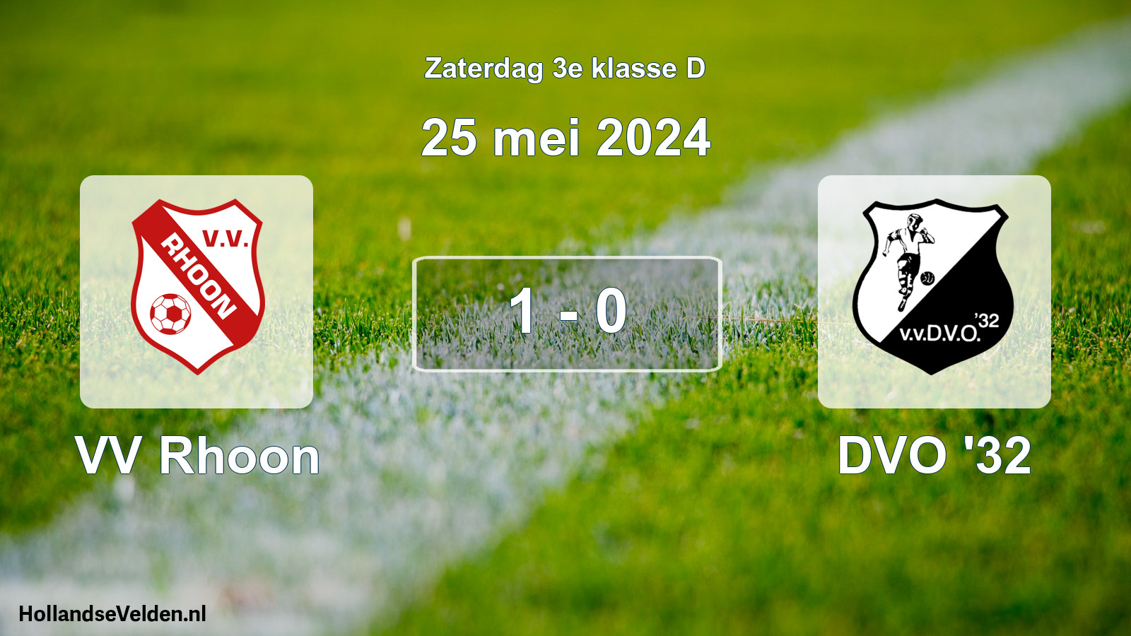 Total number of matches played: VV Rhoon - DVO '32 1 - 0 (25 May 2024)