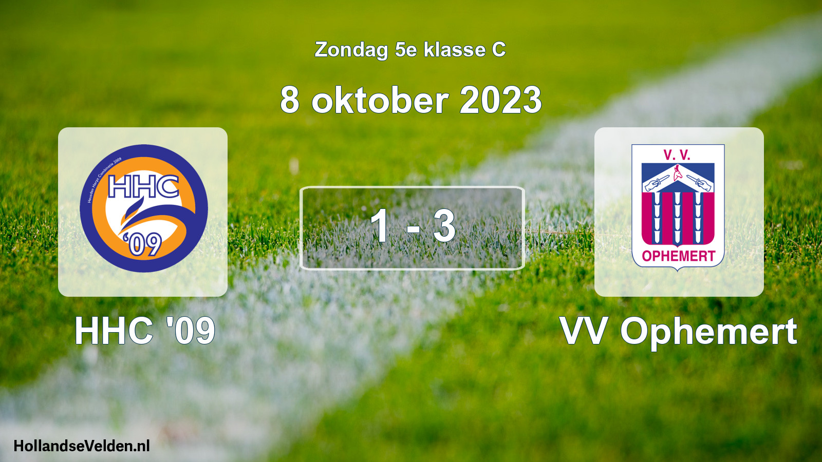 Total number of matches played: HHC '09 - VV Ophemert 1 - 3 (8 October 2023)