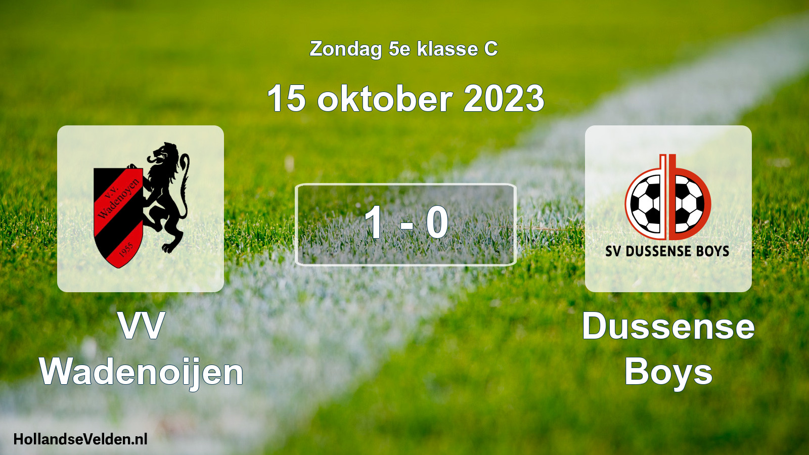 Total number of matches played: VV Wadenoijen - Dussense Boys 1 - 0 (15 October 2023)