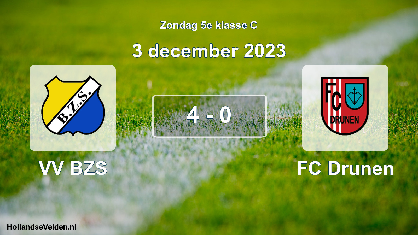Total number of matches played: VV BZS - FC Drunen 4 - 0 (3 December 2023)