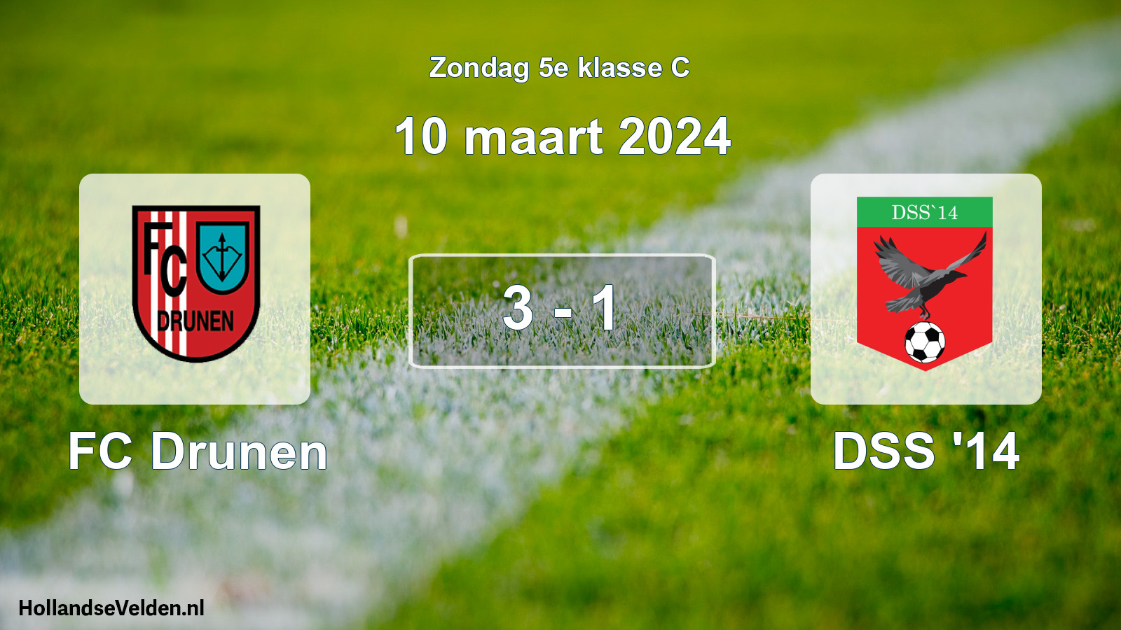 Total number of matches played: FC Drunen - DSS '14 3 - 1 (10 March 2024)