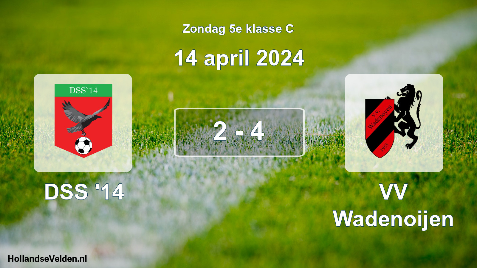 Total number of matches played: DSS '14 - VV Wadenoijen 2 - 4 (14 April 2024)