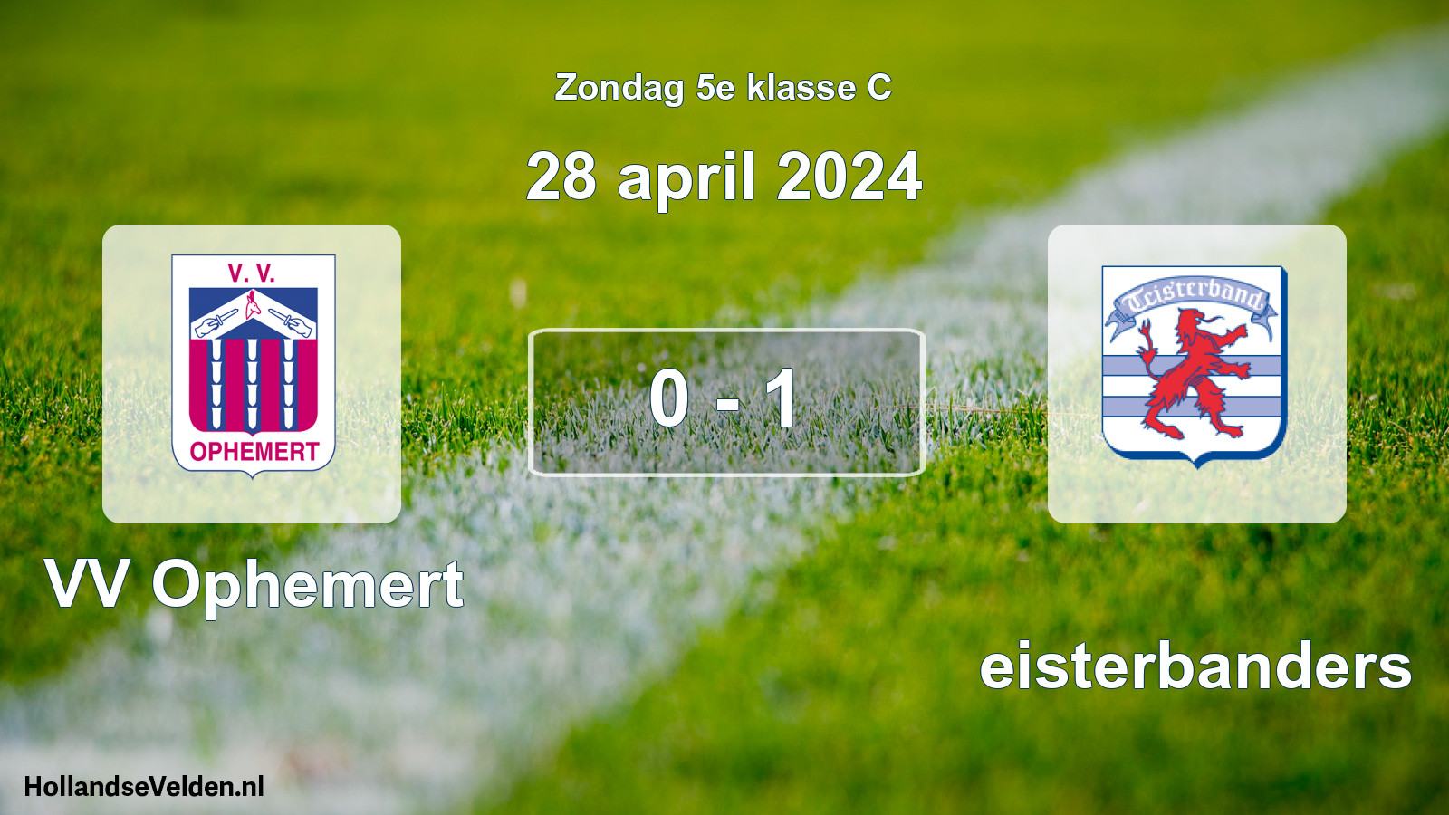 Total number of matches played: VV Ophemert - Teisterbanders 0 - 1 (28 April 2024)