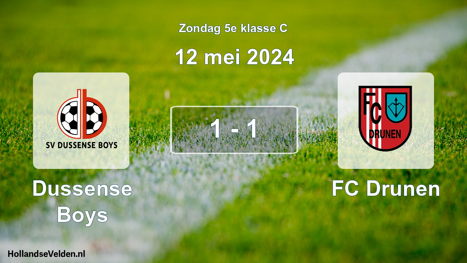 Total number of matches played: Dussense Boys - FC Drunen 1 - 1 (12 May 2024)