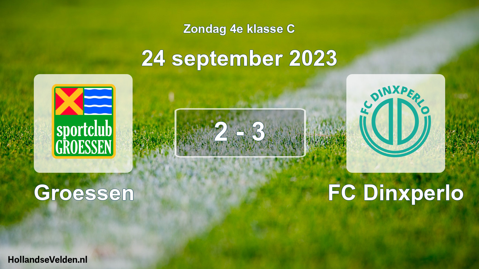 Total number of matches played: Groessen - FC Dinxperlo 2 - 3 (24 September 2023)