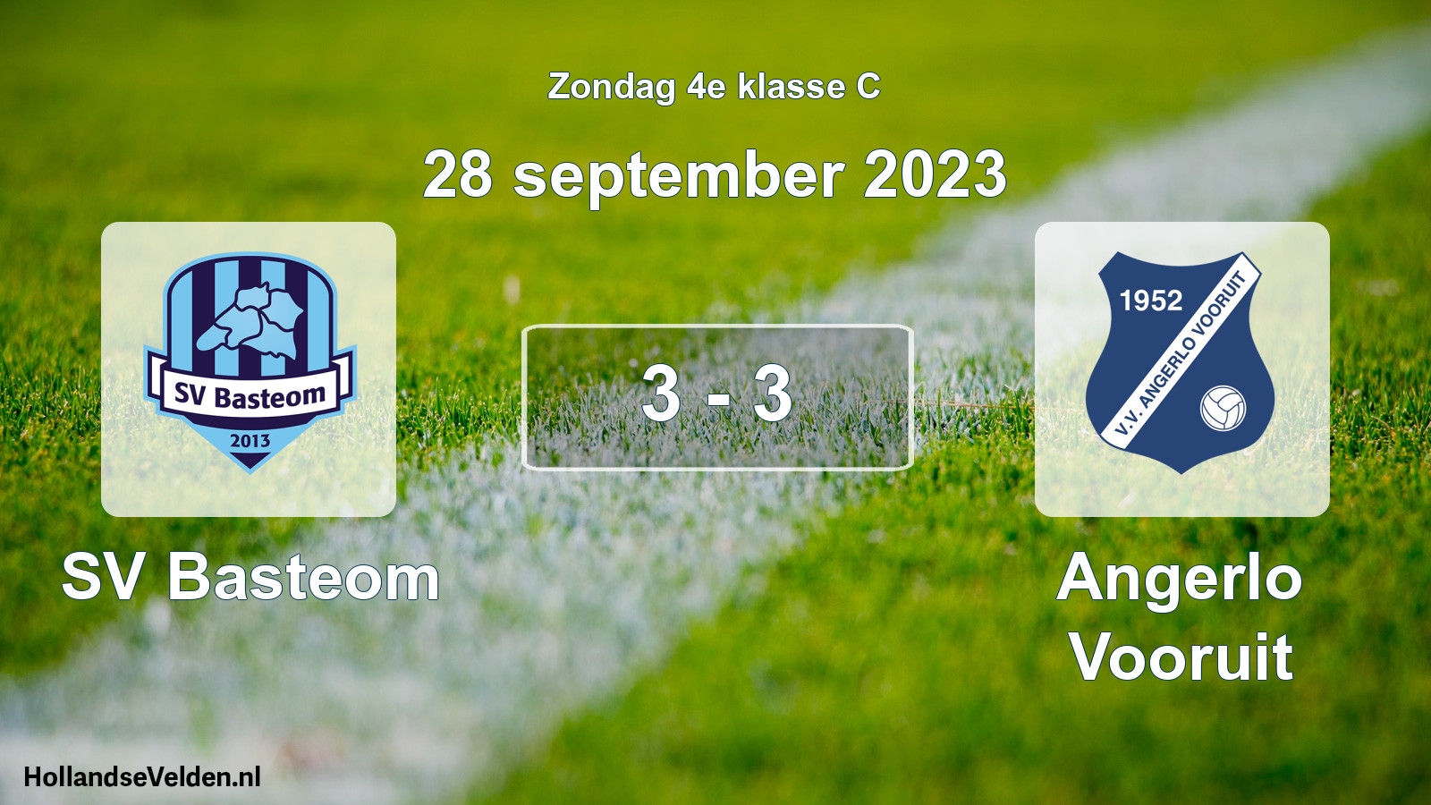 Total number of matches played: SV Basteom - Angerlo Vooruit 3 - 3 (28 September 2023)