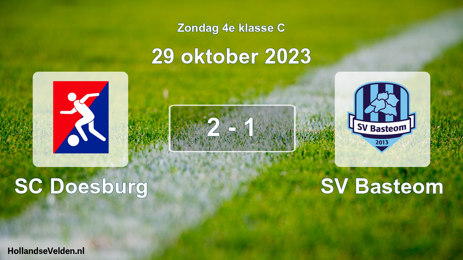 Total number of matches played: SC Doesburg - SV Basteom 2 - 1 (29 October 2023)