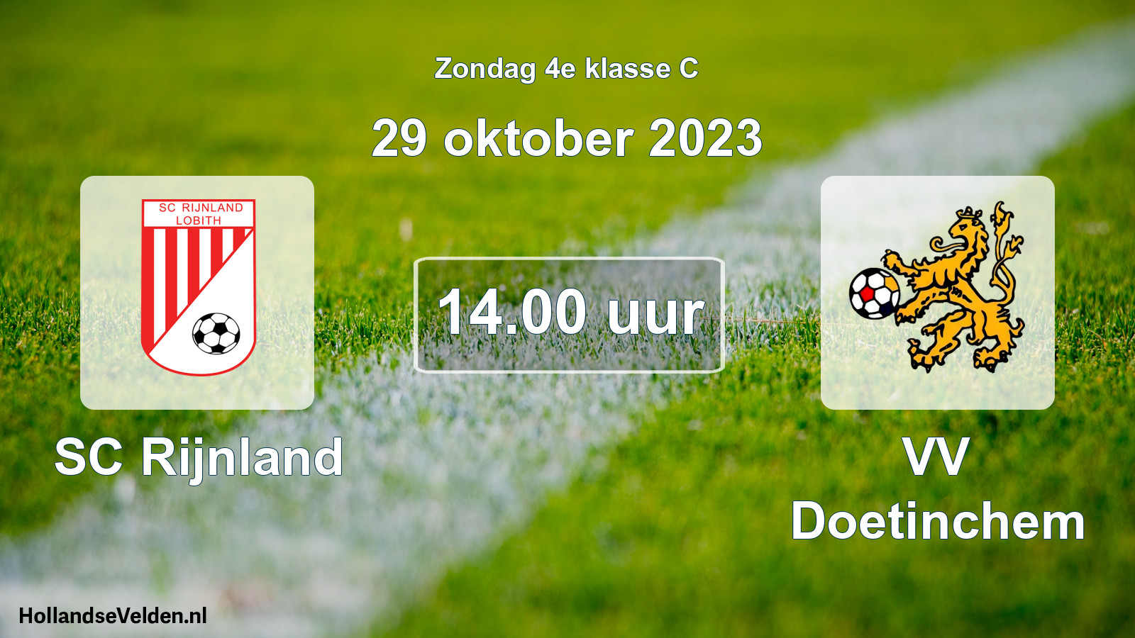 Scheduled Match: SC Rijnland - VV Doetinchem (29 October 2023)