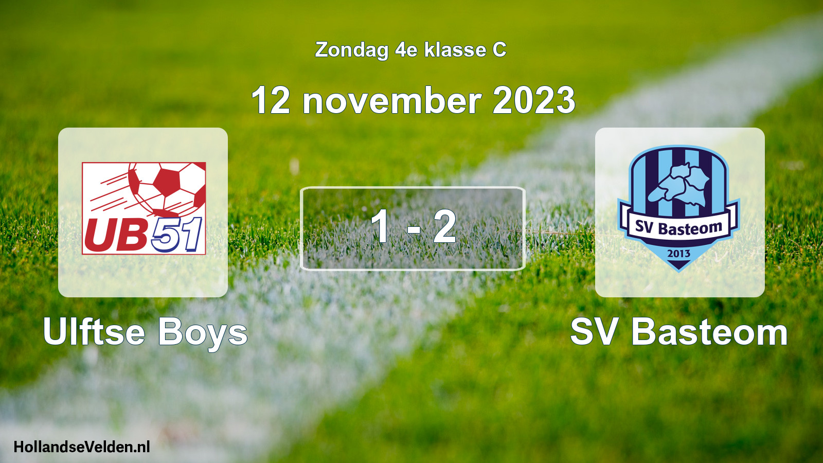 Total number of matches played: Ulftse Boys - SV Basteom 1 - 2 (12 November 2023)