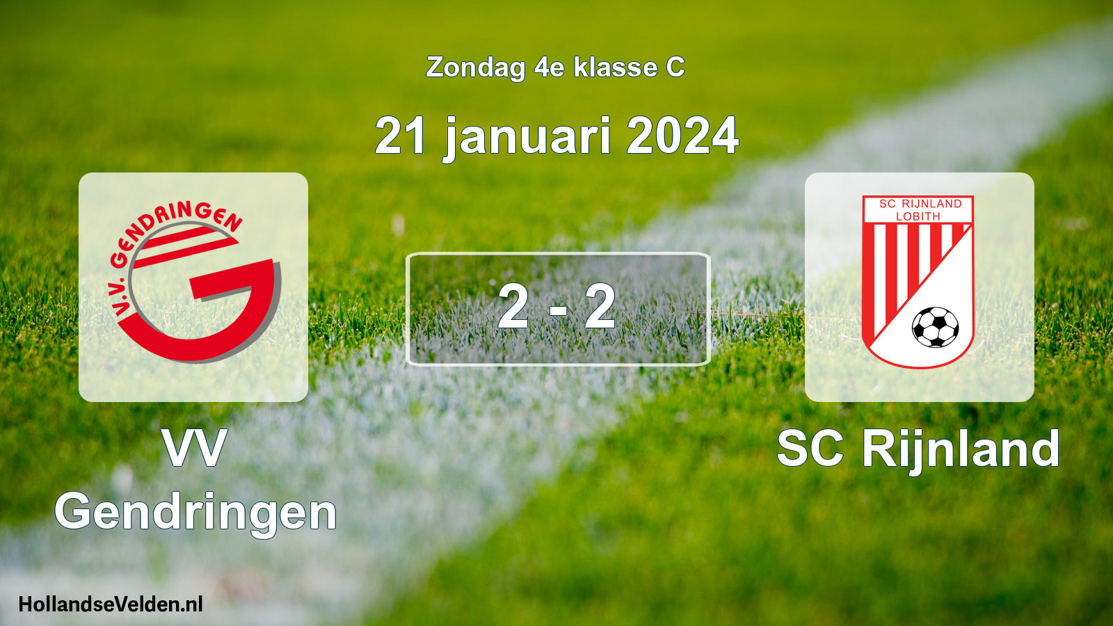 Total number of matches played: VV Gendringen - SC Rijnland 2 - 2 (21 January 2024)