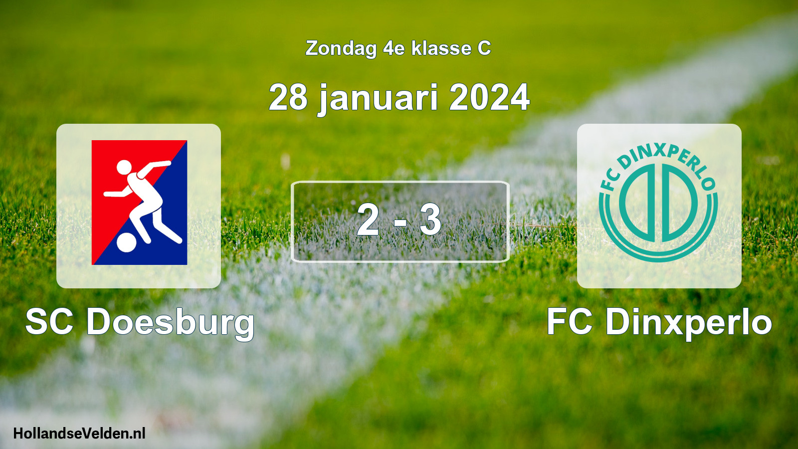 Total number of matches played: SC Doesburg - FC Dinxperlo 2 - 3 (28 January 2024)