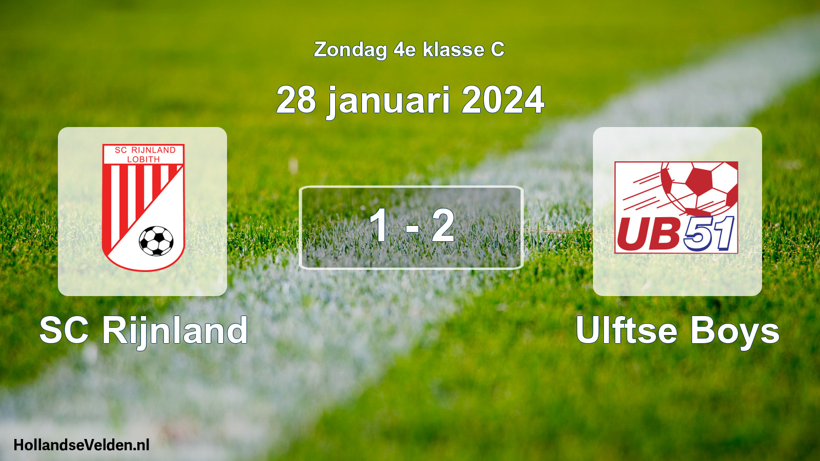 Total number of matches played: SC Rijnland - Ulftse Boys 1 - 2 (28 January 2024)