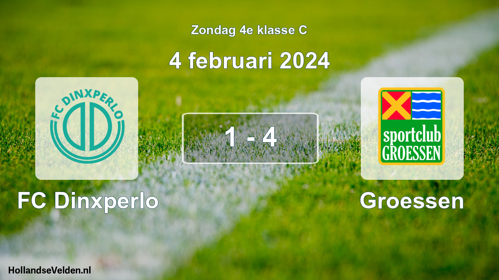 Total number of matches played: FC Dinxperlo - Groessen 1 - 4 (4 February 2024)