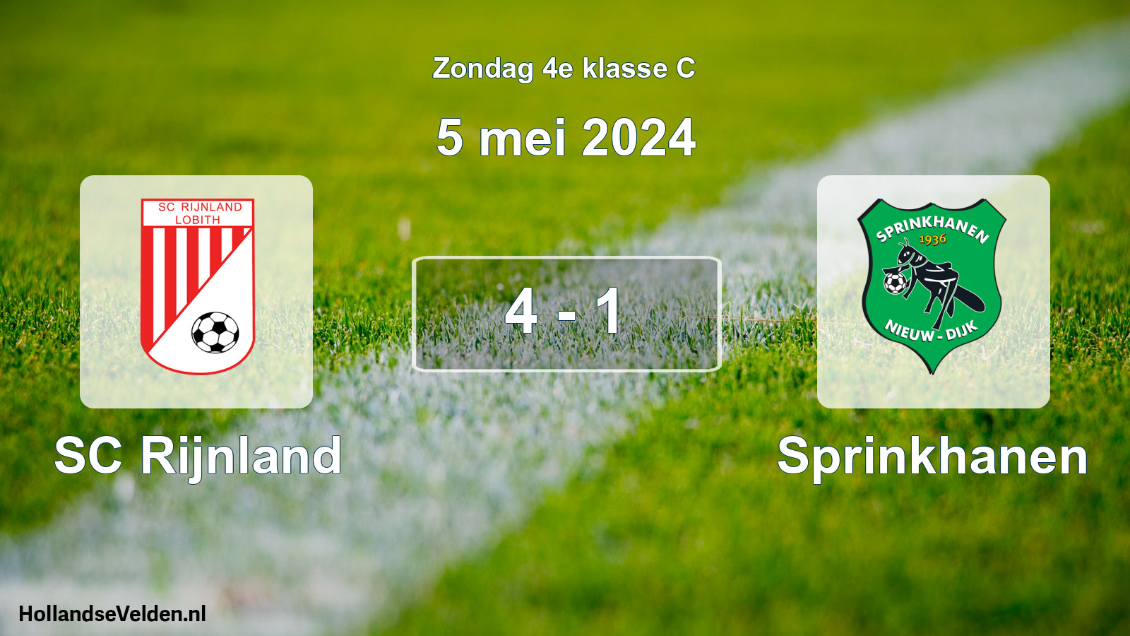 Total number of matches played: SC Rijnland - Sprinkhanen 4 - 1 (5 May 2024)