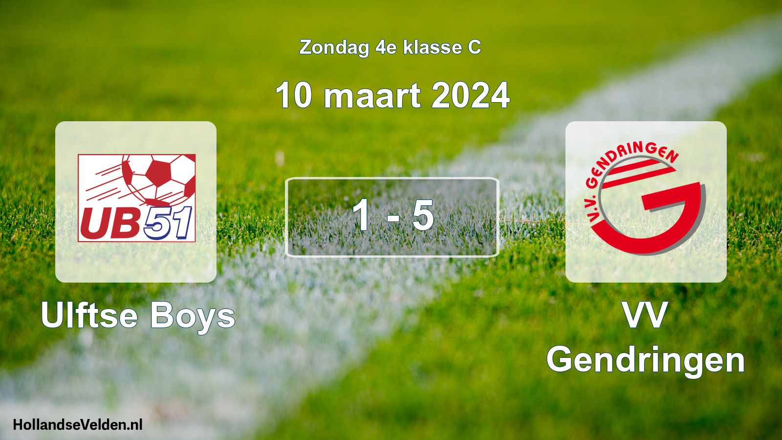 Total number of matches played: Ulftse Boys - VV Gendringen 1 - 5 (10 March 2024)