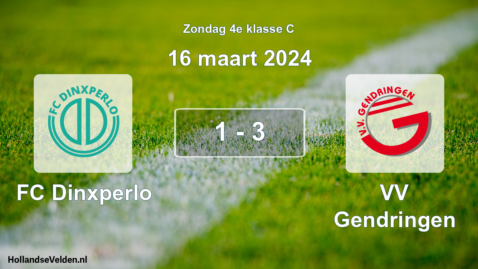 Total number of matches played: FC Dinxperlo - VV Gendringen 1 - 3 (16 March 2024)