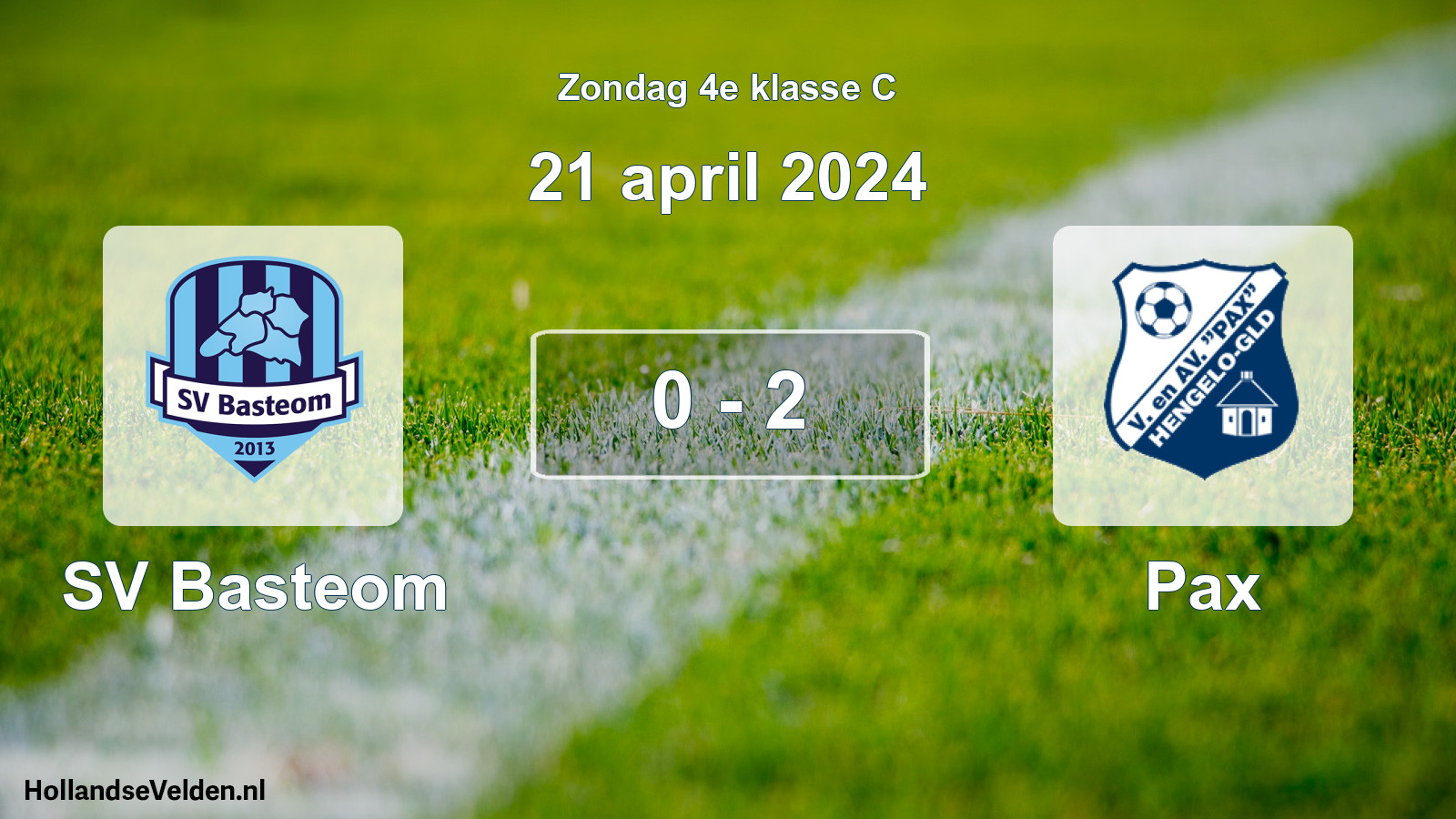 Total number of matches played: SV Basteom - Pax 0 - 2 (21 April 2024)
