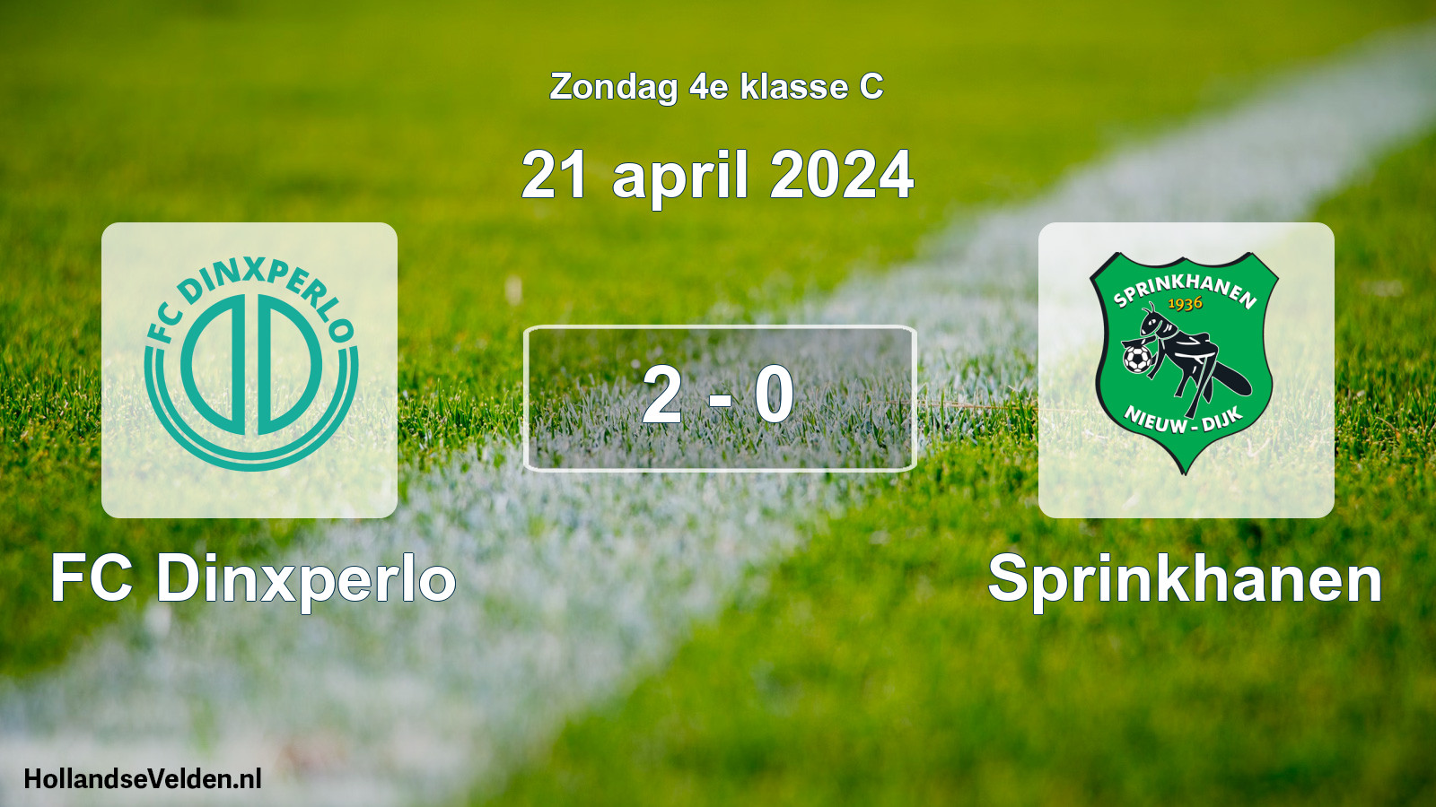 Total number of matches played: FC Dinxperlo - Sprinkhanen 2 - 0 (21 April 2024)