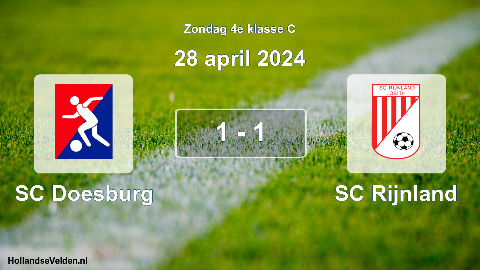 Total number of matches played: SC Doesburg - SC Rijnland 1 - 1 (28 April 2024)