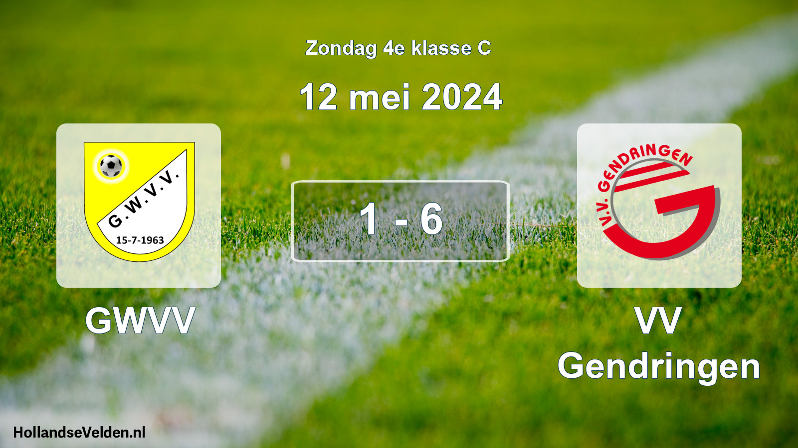 Total number of matches played: GWVV - VV Gendringen 1 - 6 (12 May 2024)