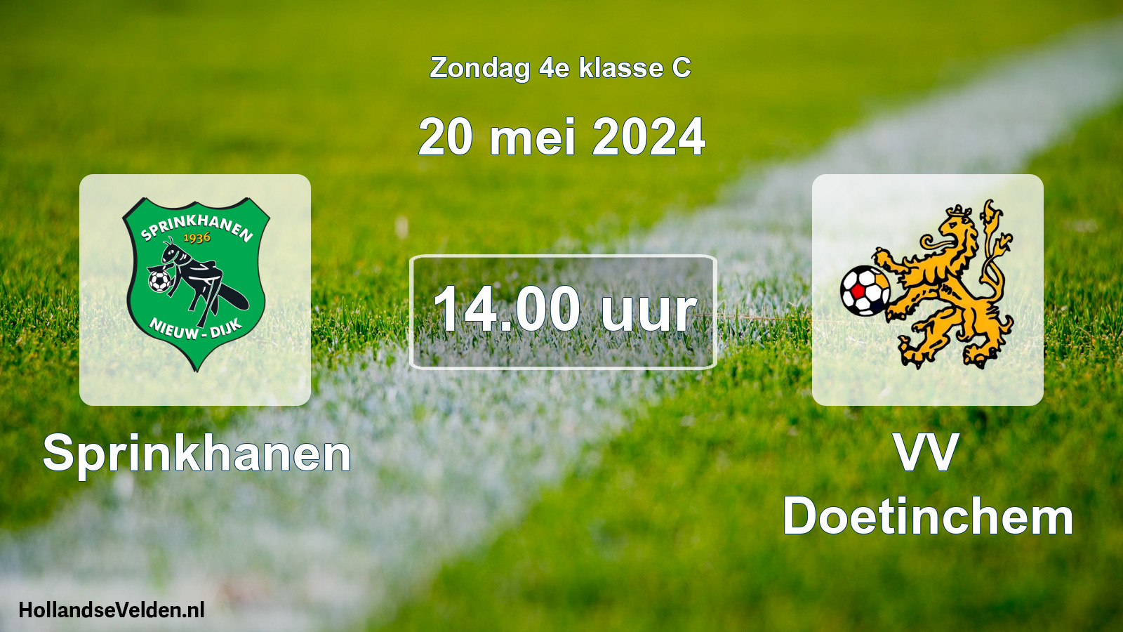 Scheduled Match: Sprinkhanen - VV Doetinchem (20 May 2024)