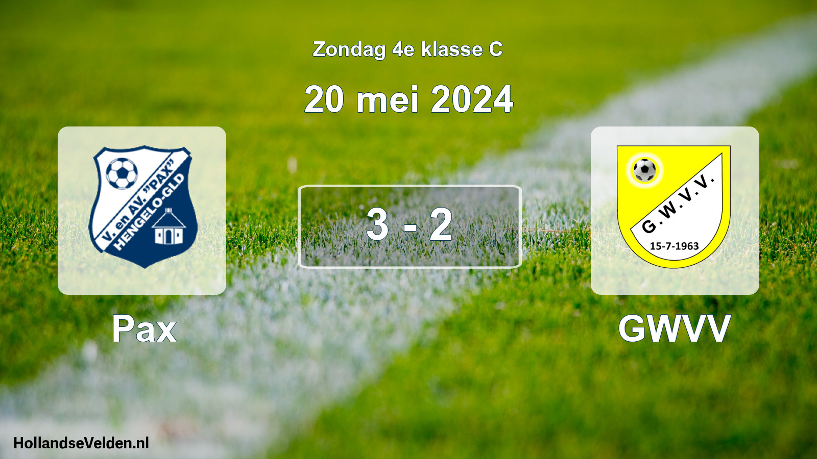 Total number of matches played: Pax - GWVV 3 - 2 (20 May 2024)