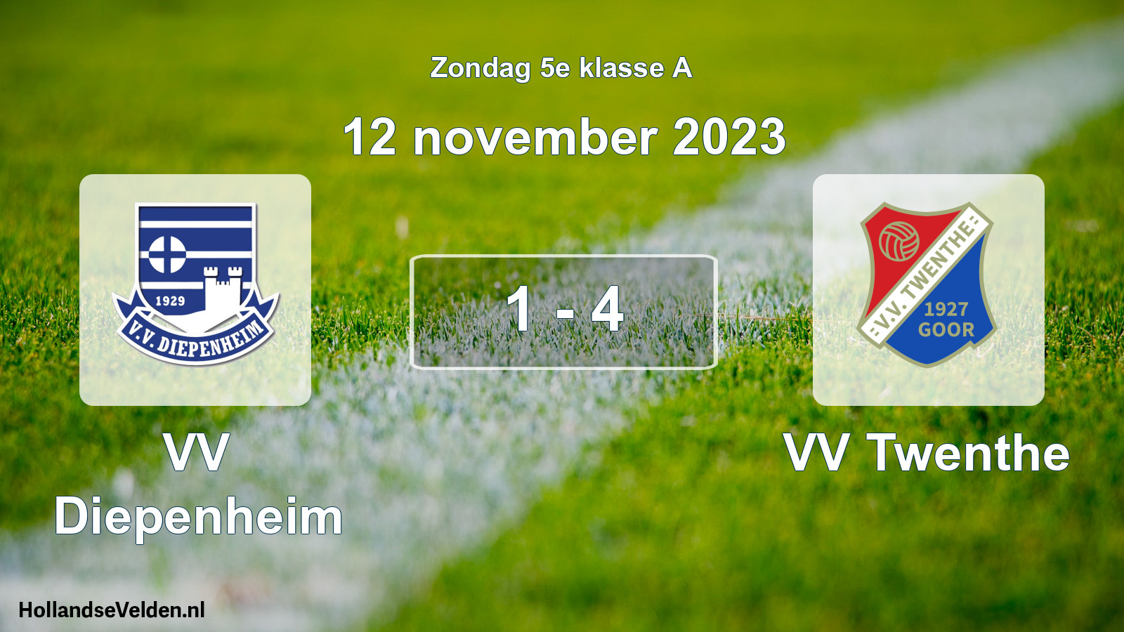 Total number of matches played: VV Diepenheim - VV Twenthe 1 - 4 (12 November 2023)