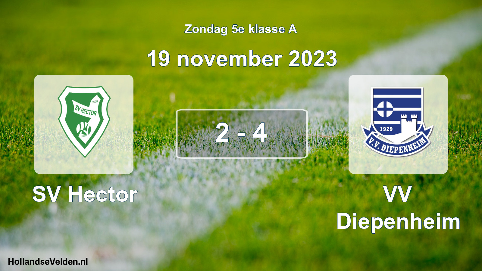 Total number of matches played: SV Hector - VV Diepenheim 2 - 4 (19 November 2023)