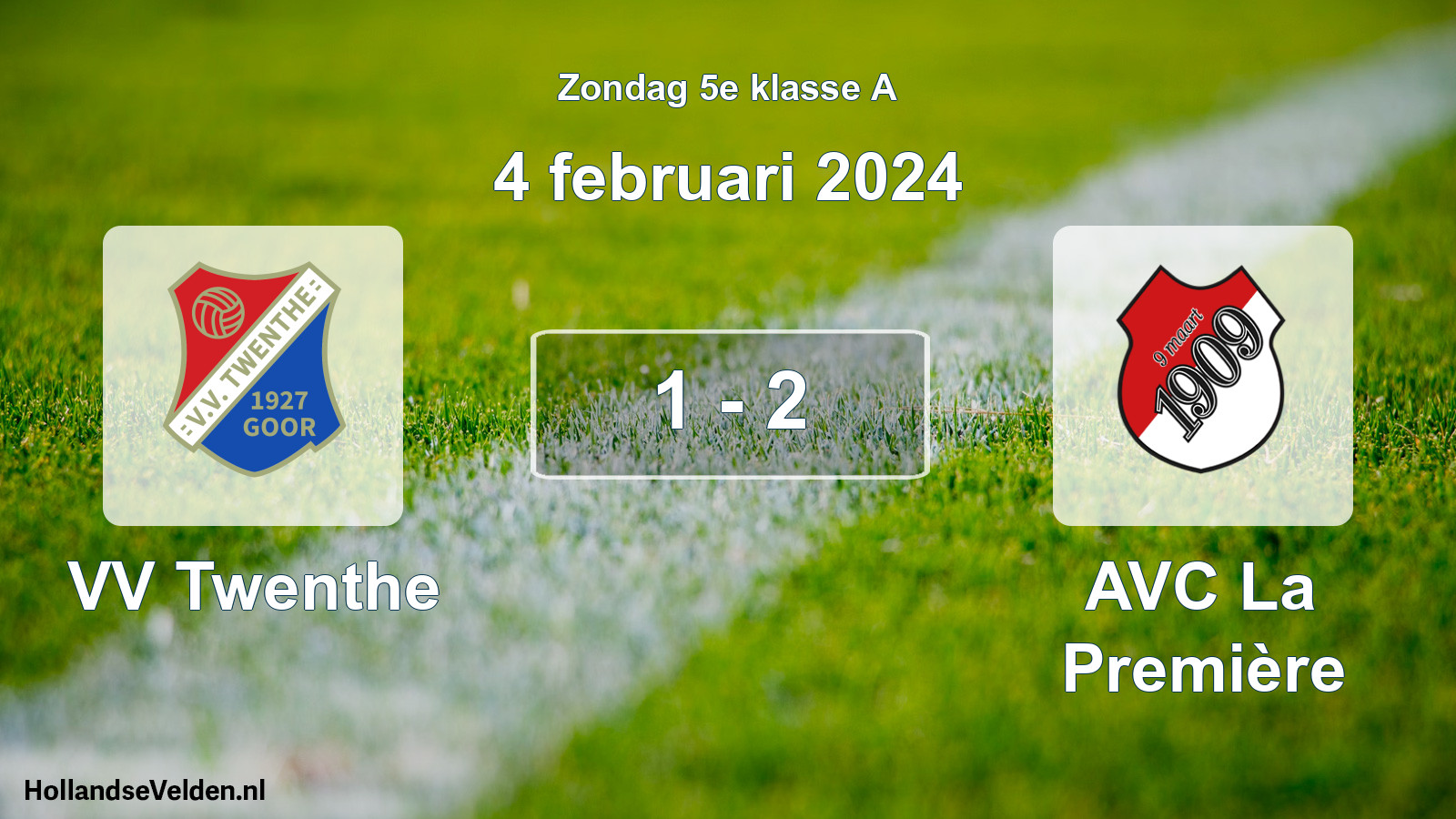 Total number of matches played: VV Twenthe - AVC La Première 1 - 2 (4 February 2024)