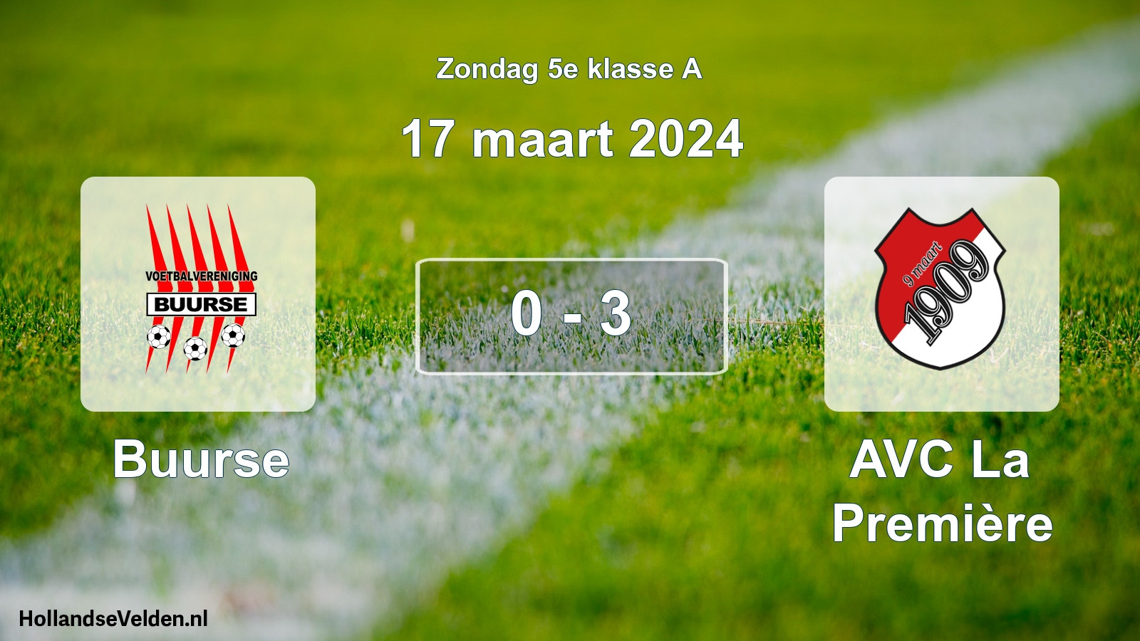 Total number of matches played: Buurse - AVC La Première 0 - 3 (17 March 2024)