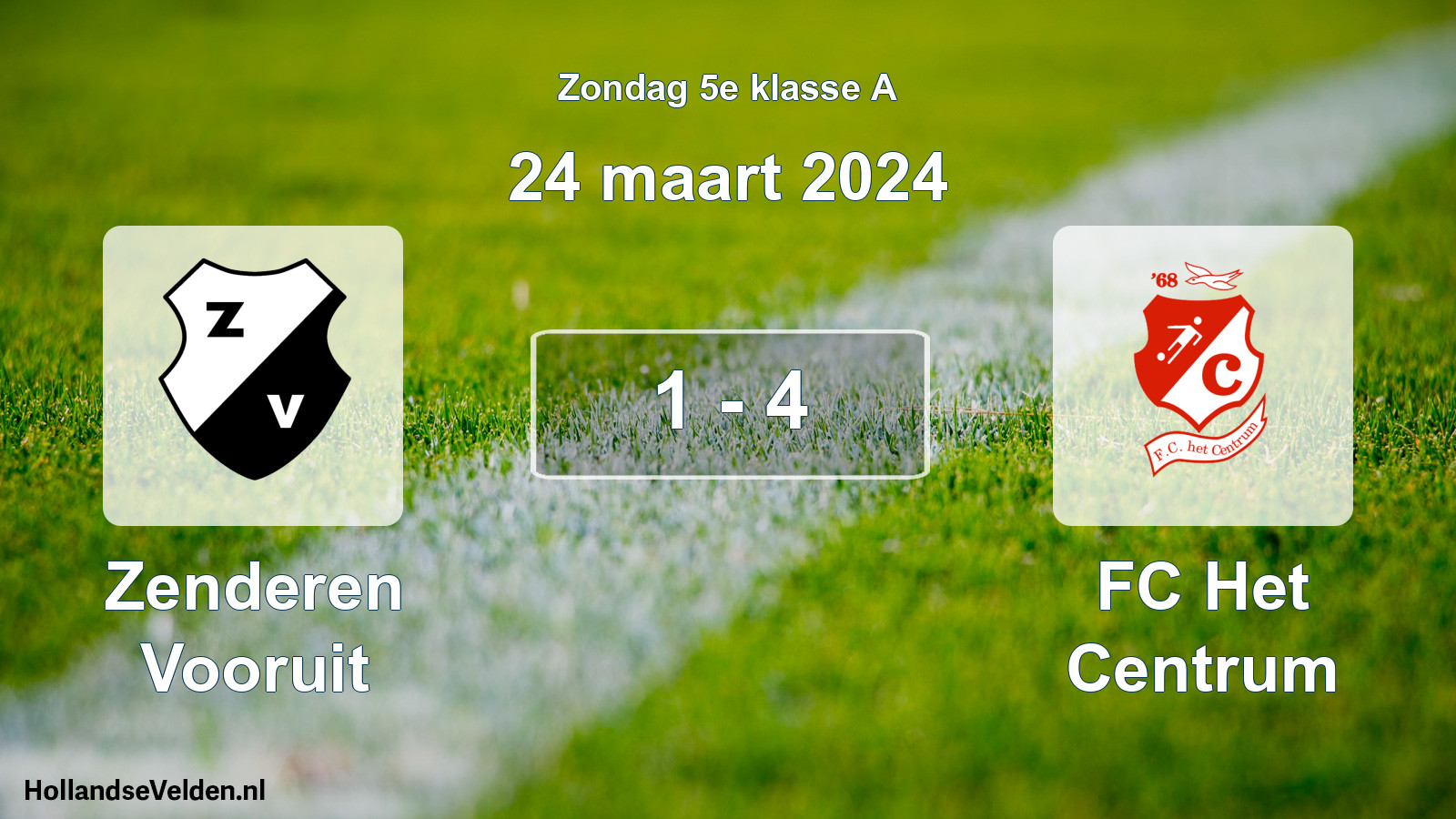 Total number of matches played: Zenderen Vooruit - FC Het Centrum 1 - 4 (24 March 2024)
