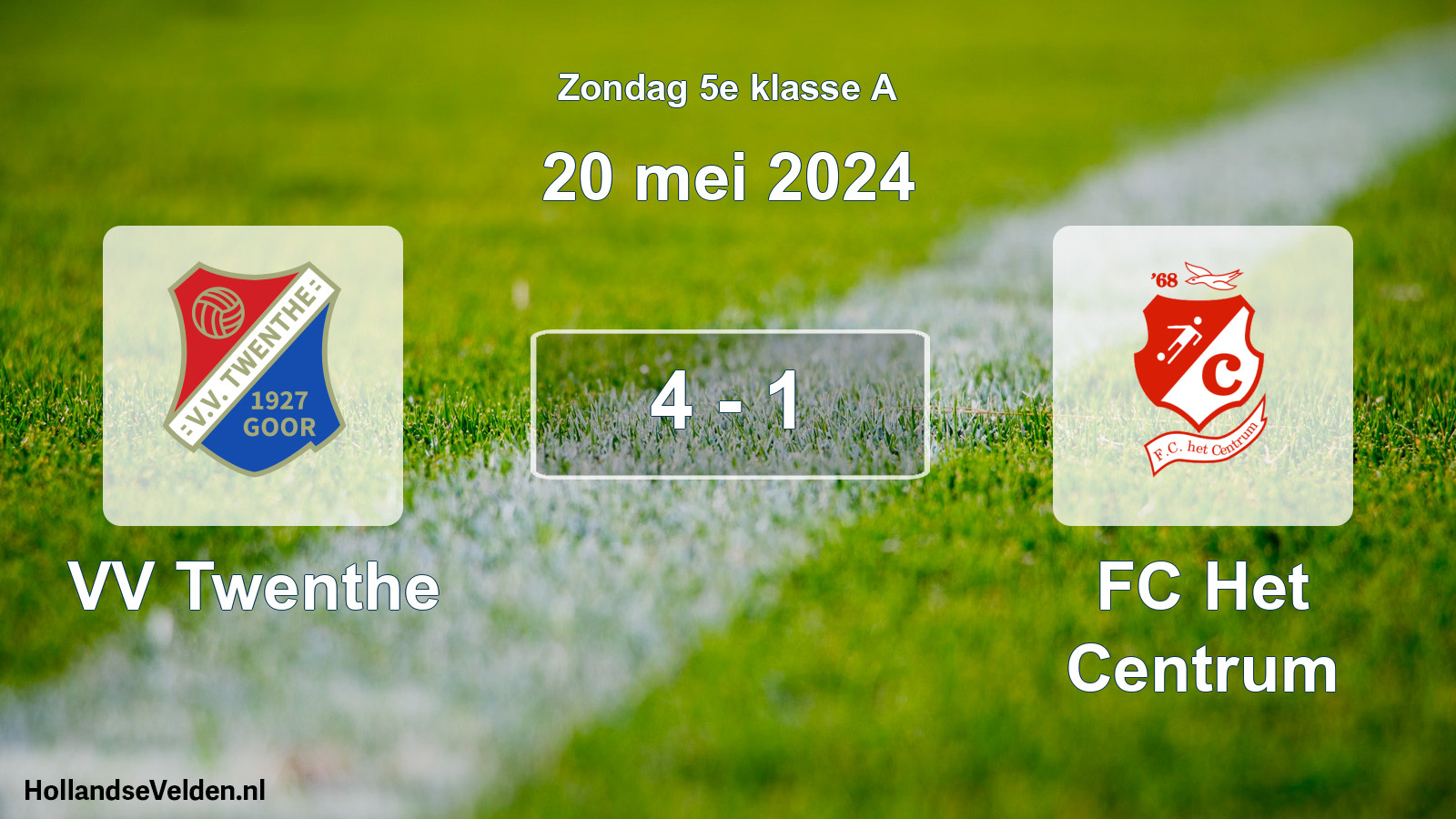 Total number of matches played: VV Twenthe - FC Het Centrum 4 - 1 (20 May 2024)